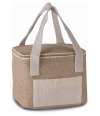 KI0352 Kimood Small Jute Cool Bag Natural colour image
